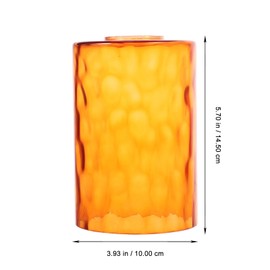 OSALADI Cylinder Glass Lampshade Amber Glass Lamp Shade Simple Glass Lamp Cover for Floor Lamps,Pendant Light