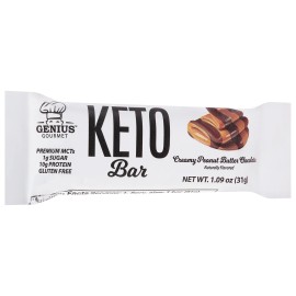Barras Keto Genius Gourmet Barra Cacahuete Buttter Chocolate 1.09 OZ (Paquete de 10)