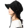QUEENHEAD Women's Hat, UV Protection, Large Size, Side Ribon Hat,