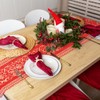 Christmas Table Runner, 71 Inch Red Flower Fabric Table Runner