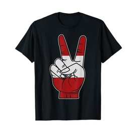 Peace Sign Austria Flag Football Love Team Art Work T-Shirt