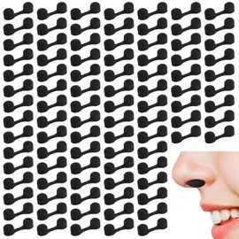 Dimeho 100 Pieces Nose Plug Filter Disposable Nose Dust Filters Bulk Sponge Nostril Filters for Spray Tanning Welding Dust Allergies DustConstruction Areas (Black)