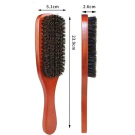Boar Stiffs Beard Brush,Boar Bristle Hair Brush Set, 2 Pack Beard Grooming and Hair Styling Brushes,Bristle Hair Brushes Slick Back Boar Bristle for Men