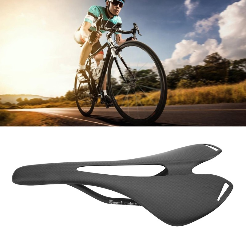 Bike Seat Cushion 3K Saddle Seat Hollow Breathable Full Carbon