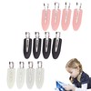 Traceless Bangs Clips, Set of 12, Black, White, Pink, Securing