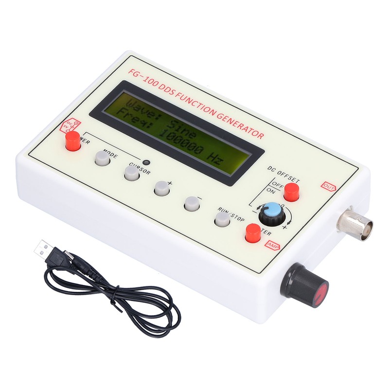 DDS Functional Signal Generator Sine/Square/Sawtooth Triangle Wave FG‑100 1HZ‑500KHZ DC