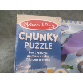 Melissa & Doug Chunky Puzzle Sea Creatures Child Toddler Learning Brand New ..