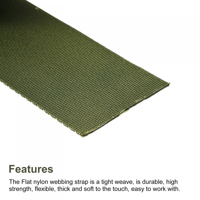 sourcing map Flat Nylon Webbing Strap 2 Inch 10 Yards