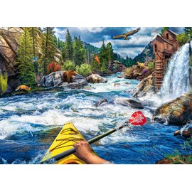 Ravensburger Whitewater Kayaking 1000 Piece Jigsaw Puzzle for Adults - 16572 - Every Piece is Unique, Softclick Technology Means Pieces Fit Together Perfectly