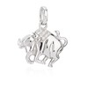 NKlaus Zodiac Zodiac Pendant 925 Silver with White Cubic Zirconia