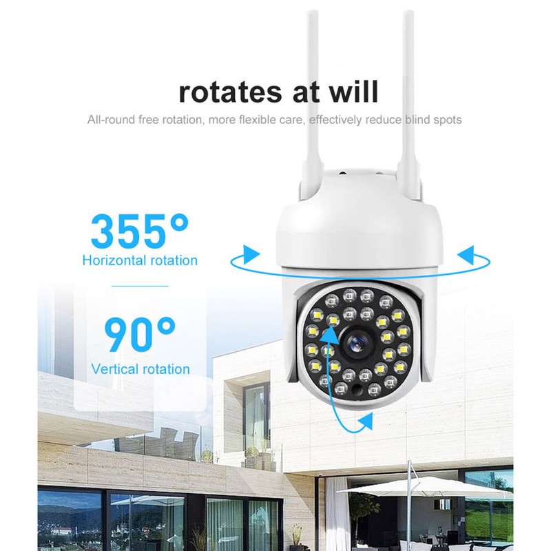 1080P Smart WiFi Camera System Waterproof Wireless Monitor Camera 355°Rotatable