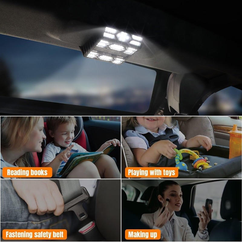 Xomzema Rear Ceiling Lights, Reading Light Touch Switch LED Roof
