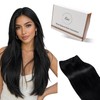 Hetto Weft Real Hair Extensions, Black, 50 cm, 100 g