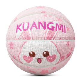 Kuangmi Kids Rabbit Basketball, Indoor Outdoor Game Sport Play Ball, Youth Size 5(27.5")