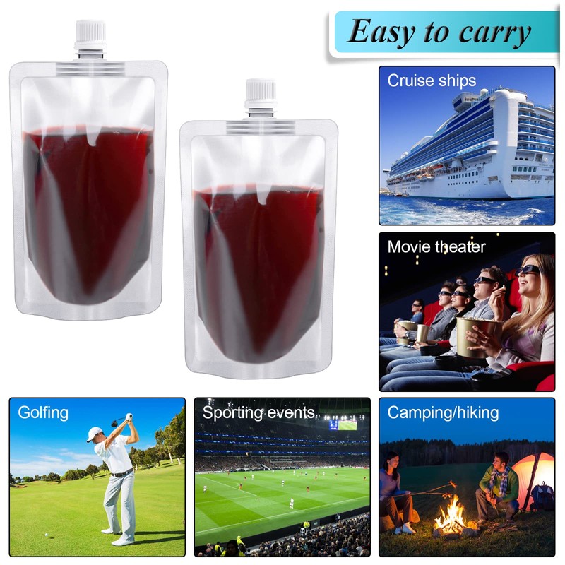 Plastic Flasks 24 PCS, 8 Oz Concealable and Reusable Drink