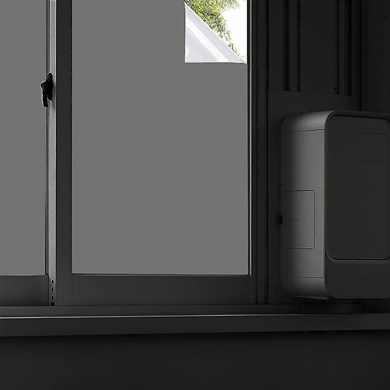 Blackout Window Films, White Sides 100% Light Blocking Window Cover