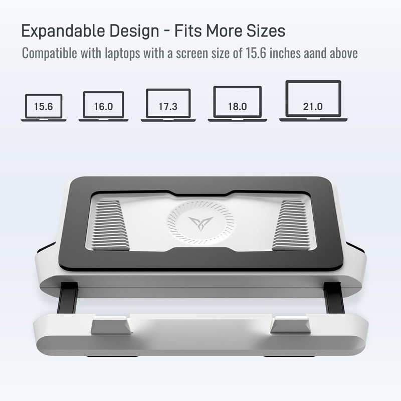 Flydigi BS2 Laptop Cooling Pad, Wind-Pressure Closed-Loop Turbo-Fan for 15.6-21