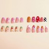 96Pcs Fake Nails, Kids Press on Nails, Full Cover Cute