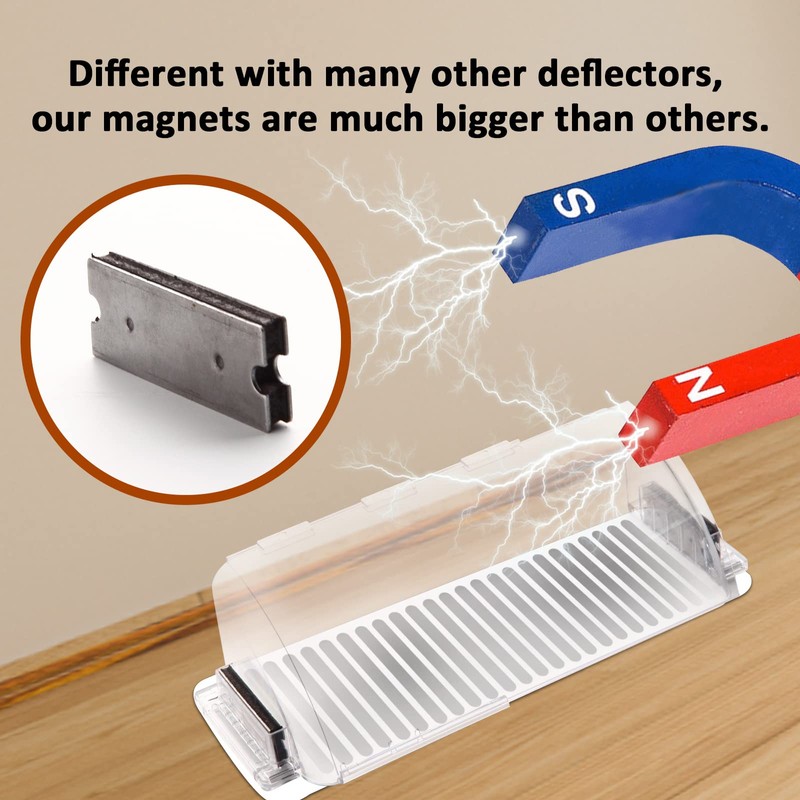 6 Pack Magnetic Air Vent Deflector, Adjustable Length