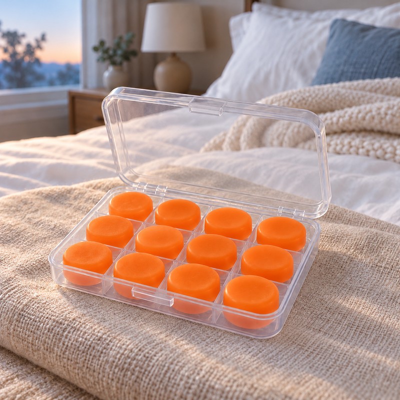 Silicone Ear Plugs for Sleeping – 12 Pcs (6 Pairs)
