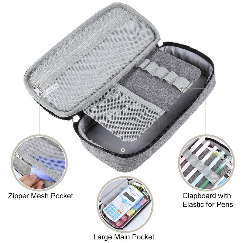 Chelory Big Pencil Case Large Capacity Pencil Bag Pouch High
