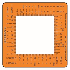 Planzeiger - Cards Scale Stencil (German Armed Forces / Surveying)