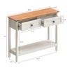 Trironsun Farmhouse Console Table with 2 Drawer for Entryway Rustic