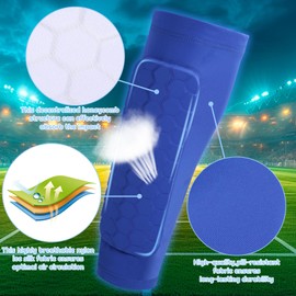 2 Pairs of Shin Pads Football for Men, Breathable Shin Pads, Football Men Women Adults Sports Shin Pads with Honeycomb Pads for Football, Basketball, Cycling, Climbing