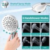 MIAOHUI High Pressure Rain Shower Head with 7 Settings Handheld