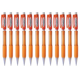 Pentel Cometz Automatic Pencil, 0.9mm, Orange Barrel, Box of 12 (AX119F)