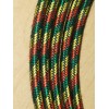 MoonBase braided 18 inch Eurorack synth patch cable Rasta Stripes