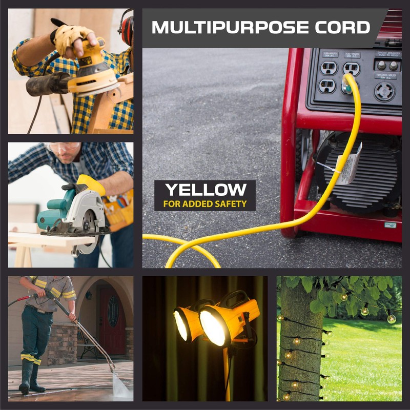 IRON FORGE CABLE 15 Foot Lighted Outdoor Extension Cord with