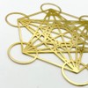 METAL ARTEM Metatron's Cube Copper Plate – 4 Inch Gold-Plated