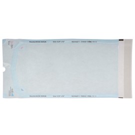 HSB 100526, Self-Seal Sterilization Pouches, Paper/Film, Blue, 5.25" x 10", Triple Seal & Heat Processed, Air-Tight, with Steam Indicator for Complete Sterilization, 200/Bx