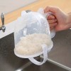 Automatic Rice Washing Strainer with Lid, Hands-Free Kitchen Colander for