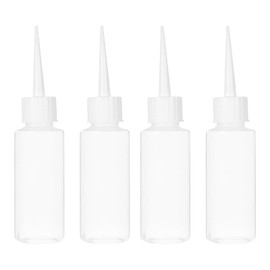 4pcs 50ml Plastic Squeeze Bottles Dispenser, Precision Tip Applicator Bottle, Mini Glue Bottles Bulk Paint Bottles for Paint Liquids Glue Empty Squeeze Bottle