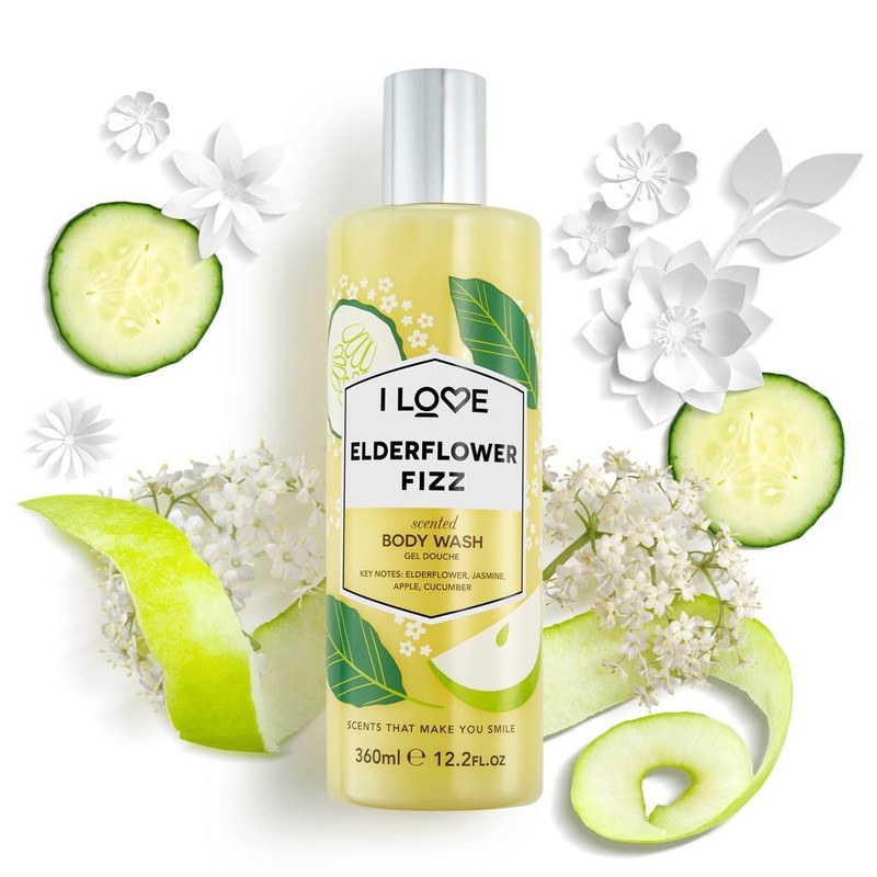 I Love Elderflower Fizz Scented Body Wash, Rich & Creamy