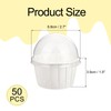 sourcing map 50 Set Cupcake Liners with Dome Lids, Muffins