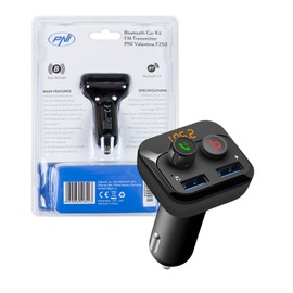 FM Modulator PNI Valentine F250 Bluetooth 5.0, MP3 Player, FM Transmitter, Micro SD Slot, Double USB Port, Fast Charging Mobile Devices, Super Bass Button