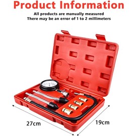 Compression Tester Set: Compression Tester Kit Compression Gauge Spark Plug Tester Compression Tester Compression Test Measure Car M10 M12 M14 M18 Pressure Gauge Tool Set