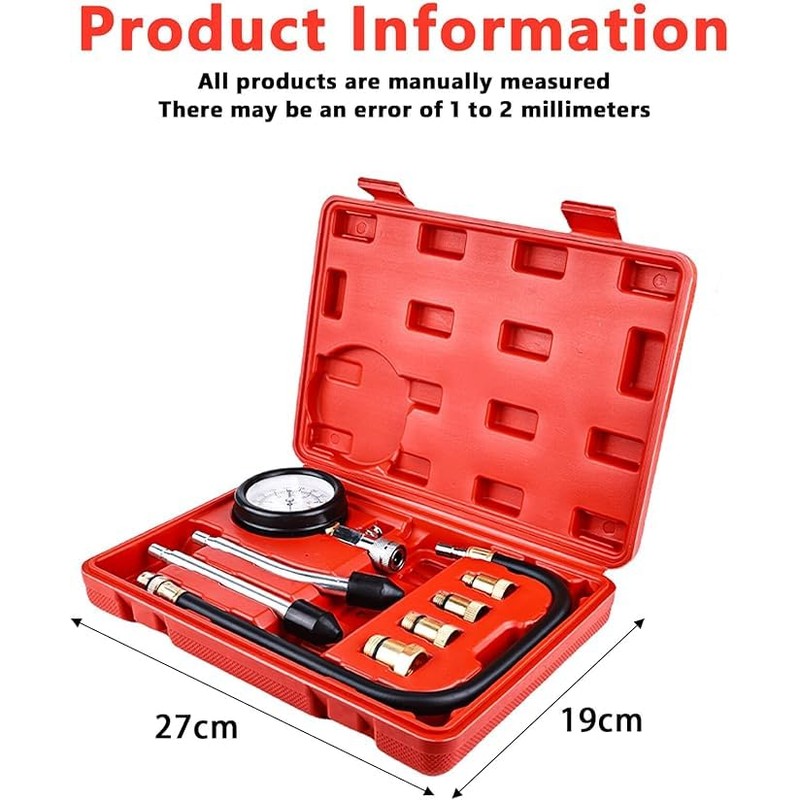 Compression Tester Set: Compression Tester Kit Compression Gauge Spark Plug