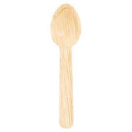 Restaurantware Indo 5.5 x 1.2 Inch Palm Leaf Spoons 100 Microwavable Palm Spoons - Freezable Sustainable Areca Palm Leaf Spoons Oven-Ready For Hot & Cold Foods