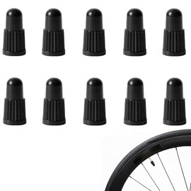 10 Pack Black Presta Valve Caps - Durable Bike Tyre Dust Covers for Road, Mountain & Racing Bicycles | Weatherproof Bicycle Valve Protectors