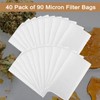 90 Micron Food Grade Nylon Tea Filter Bags 2.5"x4.5" Pressable