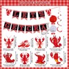 Affrolling 35 Pcs Let's Get Cray Banner for Crab Boil
