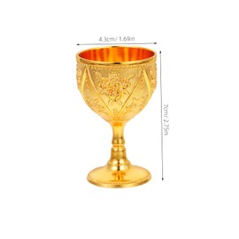 NOLITOY Elegant Vintage Goblet Resistant Wine Chalice with Embossed Flower Design for Weddings Parties Home Gatherings and First Communions Stylish Juice Cup for Memorable Events