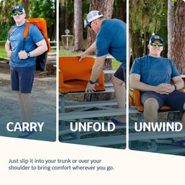 Reclining Stadium Seats for Bleachers with Back Support – Wide Bleacher Chair Cushion, Armrests, Large Pockets, and Multiple Safety Features – Best Stadium Seat Chairs for Camping, Kayak Backs & More