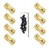 Befenybay 8pcs Brass Shaft Coupling Joint Connector with Screws for