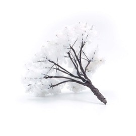 ANCLLO 25pcs Model Trees Model Trains Scenery 6.5cm Mini Snow Decorated Model Trees for Landscape Architecture Scenery Sand Table Model, Train Model, Scene Layout, Outdoor Landscape White