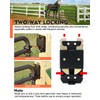2 Way Farm Gate Latch, 2PC Heavy-Duty Lockable Fence Latch